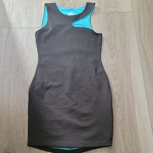YITTY Asymmetrical Black and Blue Dress